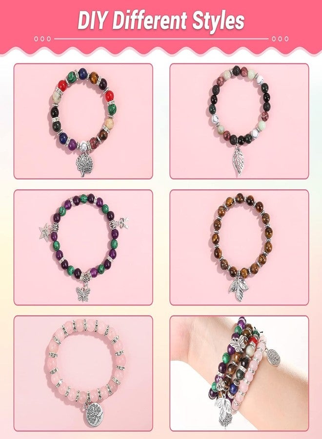 دي آي واي كرافتس مجموعة أدوات يدوية متنوعة غير مصنفة، خرز كريستالي، أحجار كريمة طبيعية لصنع الأساور والمجوهرات، خرز كريستالي، مجموعة صنع مجوهرات للكبار والصغار، 8-12 قطعة :- (260) (130) - Image 5